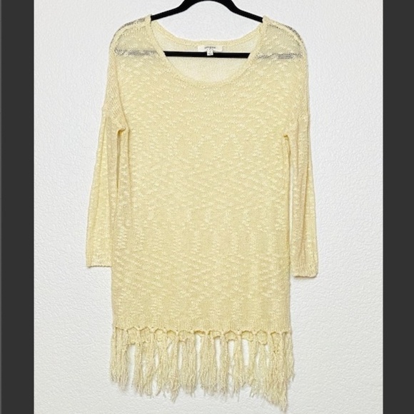 Umgee Tops - Umgee | Cream Long Sleeve Open Weave Sweater S